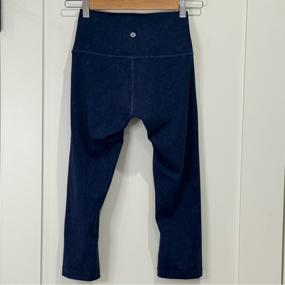 Lululemon Wunder Under Crop High-Rise Legging 21" Indigo Spray Mineral Blue 4 - Picture 6 of 12